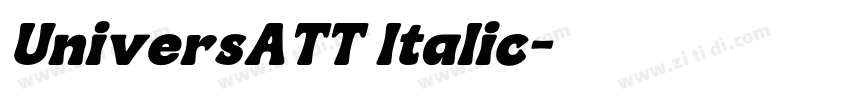 UniversATT Italic字体转换